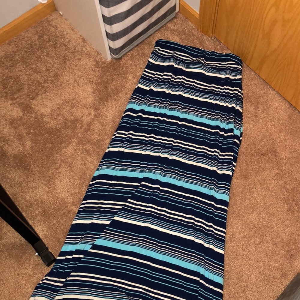 Striped maxi skirt